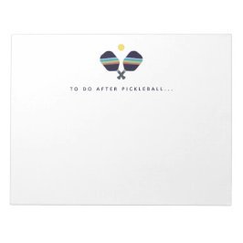 Pickleball te doen na Pickleball speler Notitieblo Notitieblok