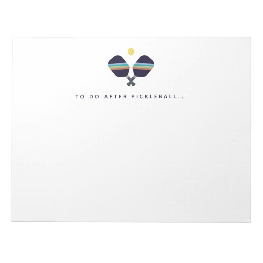 Pickleball te doen na Pickleball speler Notitieblo Notitieblok (Voorkant)