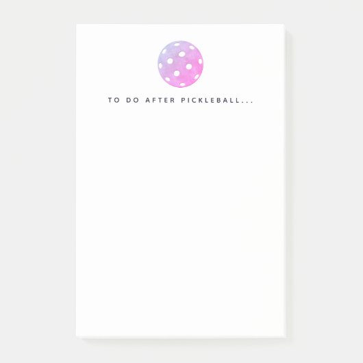 Pickleball te doen na Pickleball speler Post-it® Notes (Voorkant)