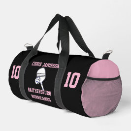 Pickleball Team Coach Speler Zwart Roze Custom Plunjezak