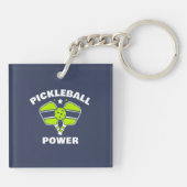 Pickleball Team Custom Sleutelhanger (Achterkant)