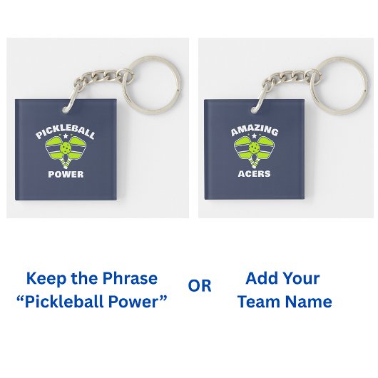 Pickleball Team Custom Sleutelhanger