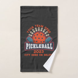 Pickleball-team dat wedstrijdclubtoernooi evenaart handdoek