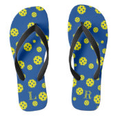 Pickleball-teenslippers met aangepaste initialen teenslippers (Voetbed)