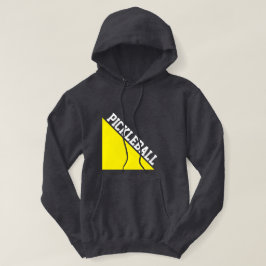 PICKLEBALL tekst Helder geel wig op grijs Hoodie