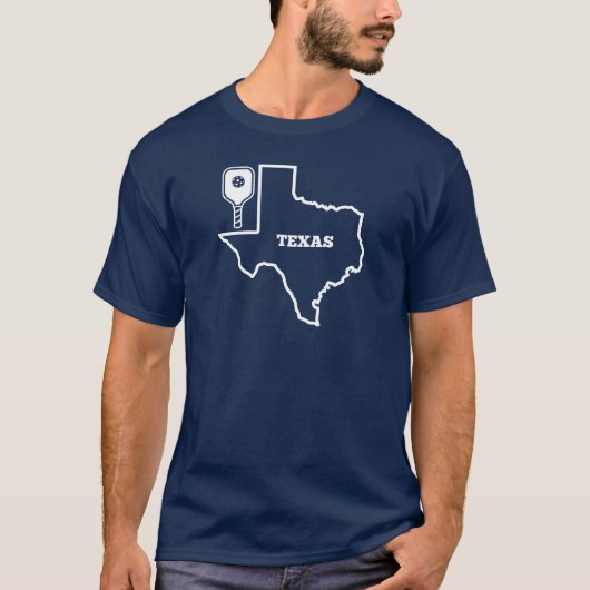 Pickleball Texas Map T-shirt (Voorkant)
