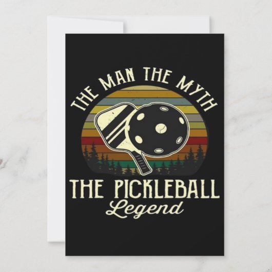 Pickleball- The Man, The Myth, The Legend  Bedankkaart (Achterkant)