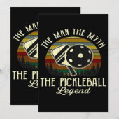 Pickleball- The Man, The Myth, The Legend  Bedankkaart (Voorkant / Achterkant)