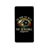 Pickleball- The Man, The Myth, The Legend Etiket (Voorkant)