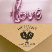 Pickleball The Perfect Match Wedding Save the Date Zelfinktende Stempel