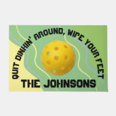 Pickleball thema gepersonaliseerde deurmat (Voorkant)