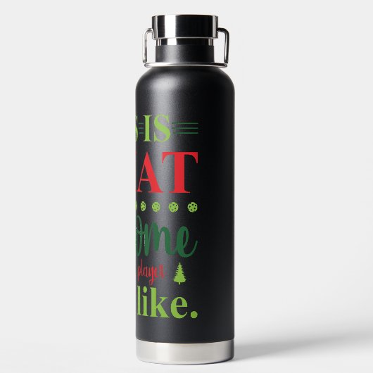 Pickleball thema leuke sporten waterfles (Achterkant)