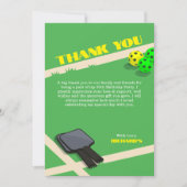 Pickleball Thema Sport Dinken Verjaardagsfeest Bedankkaart (Voorkant)