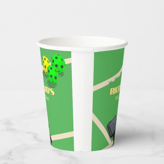 Pickleball Thema Sport Dinken Verjaardagsfeest Papieren Bekers (Rechts)