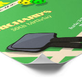 Pickleball Thema Sport Dinken Verjaardagsfeest Poster (Hoek)