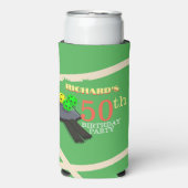 Pickleball Thema Sport Dinken Verjaardagsfeest Seltzer Blikjeskoeler (Seltzer Voorkant)