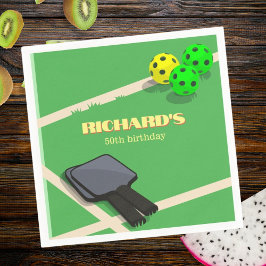 Pickleball Thema Sport Dinken Verjaardagsfeest Servet