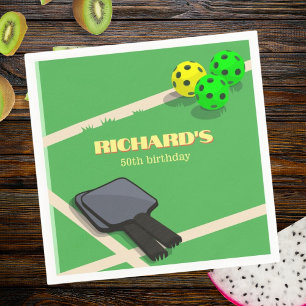 Pickleball Thema Sport Dinken Verjaardagsfeest Servet