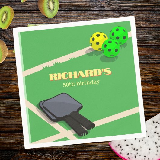 Pickleball Thema Sport Dinken Verjaardagsfeest Servet