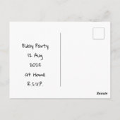 Pickleball-thema voor verjaardagsfeestje briefkaart (Achterkant)