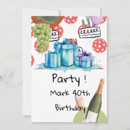 Pickleball thema voor verjaardagsfeestje kaart