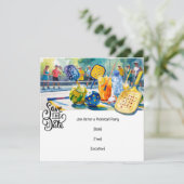 Pickleball themafeest kaart (Staand voorkant)