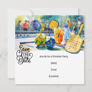 Pickleball themafeest kaart