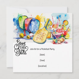 Pickleball themafeest kaart