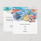 Pickleball themafeest kaart (Voorkant / Achterkant)