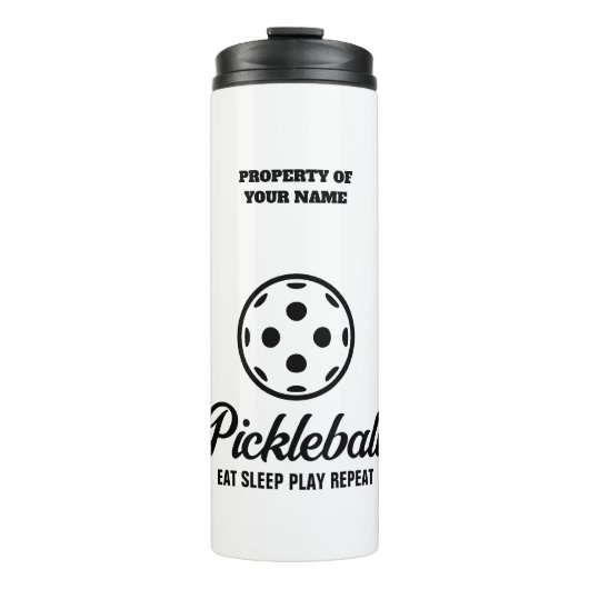 Pickleball Thermal Tumbler mok gift voor hem of ha (Voorkant)