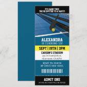 Pickleball Ticket Verjaardag Kaart (Voorkant / Achterkant)