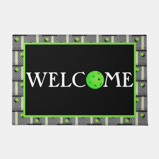 Pickleball 'Til the Streetlights Come On! Gray Deurmat (Voorkant)