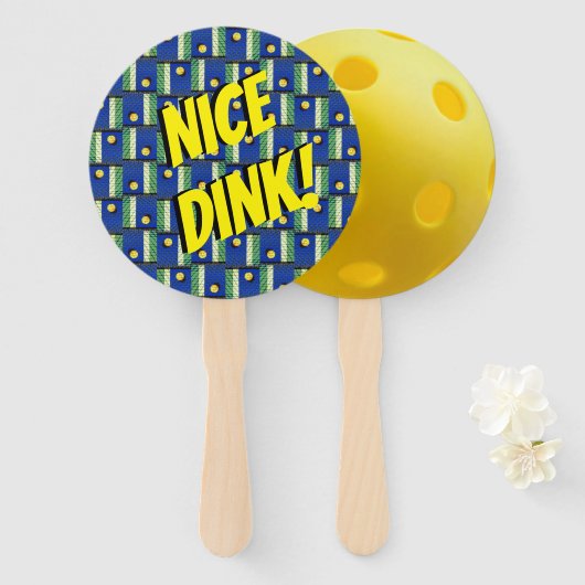 Pickleball 'Til the Streetlights Komaan, Blue Handwaaier (Voorkant en achterkant)