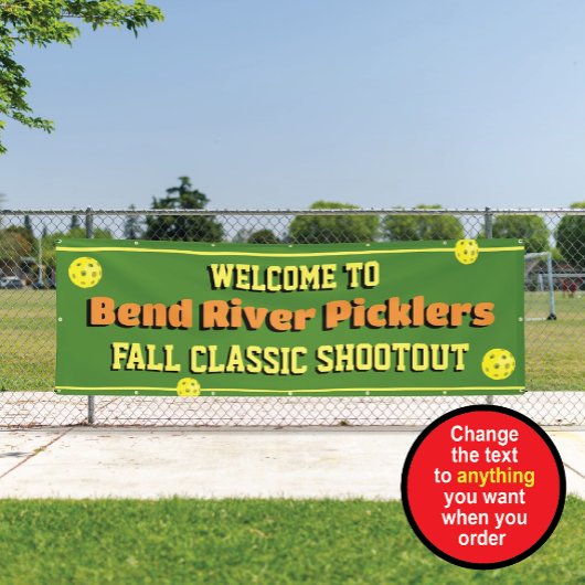 Pickleball Toernooi Welkomstbanner Spandoek