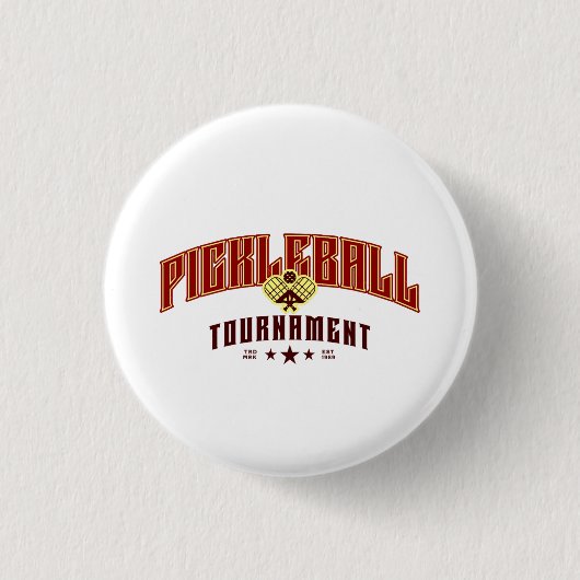 Pickleball Tournament  augurkenbal Ronde Button 3,2 Cm (Voorkant)