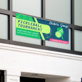 Pickleball Tournament Banner Groen en Blauwgroen B (Buitenkant Gebouw)