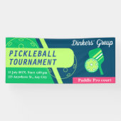 Pickleball Tournament Banner Groen en Blauwgroen B (Horizontaal)