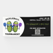 Pickleball Tournament Dill Pickle Team Game Event Spandoek (Horizontaal)