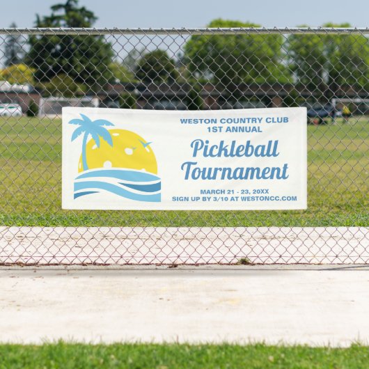 Pickleball Tournament Tropical Palm Tree Sun Beach Spandoek (Insitu)