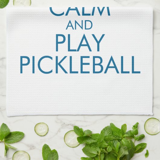 Pickleball Towel "Keep Calm and Play Pickleball" Theedoek (Gevouwen)