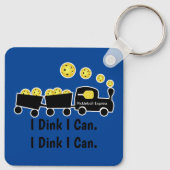 Pickleball Training Ik Dink Ik Kan Geel Bal Sleutelhanger (Achterkant)