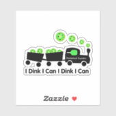 Pickleball Training Ik Dink Ik Kan Groene Bal Sticker (Vel)