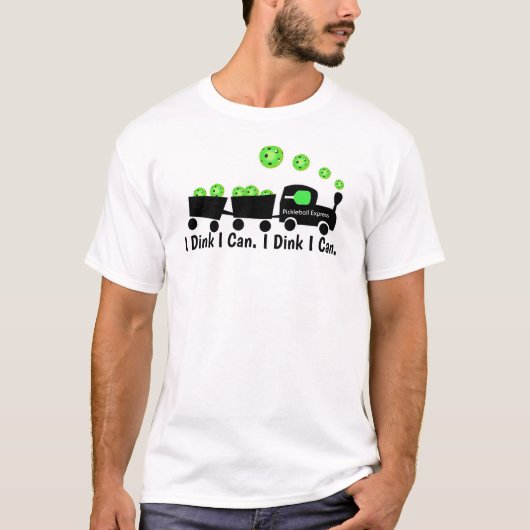 Pickleball Training Ik Dink Ik Kan Heldergroen T-shirt (Voorkant)