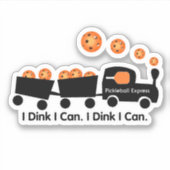 Pickleball Training Ik Dink Ik Kan Sinaasappel Bal Sticker (Voorkant)