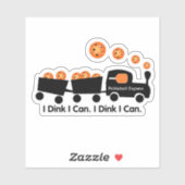 Pickleball Training Ik Dink Ik Kan Sinaasappel Bal Sticker (Vel)