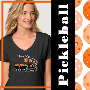 Pickleball Training Ik Dink Ik Kan Sinaasappel Bal T-shirt