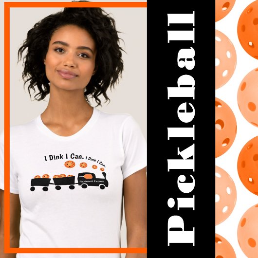 Pickleball Training Ik Dink Ik Kan Sinaasappel Bal T-shirt