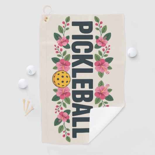 Pickleball Tropical Graphic Vakantie Sporthanddoek Golfhanddoek (Insitu)