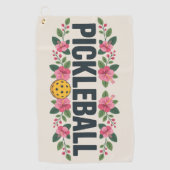Pickleball Tropical Graphic Vakantie Sporthanddoek Golfhanddoek (Voorkant)