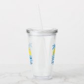 Pickleball Tropical Palm Tree Sun Je aangepaste te Acryl Drinkbeker (Links)